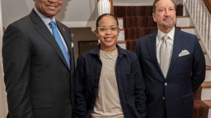 Chancellor Antonio D. Tillis and Robert DiStanislao